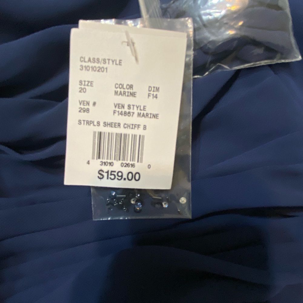 David's Bridal  Strapless Sheer Chiffon Dress - Picture 9 of 9